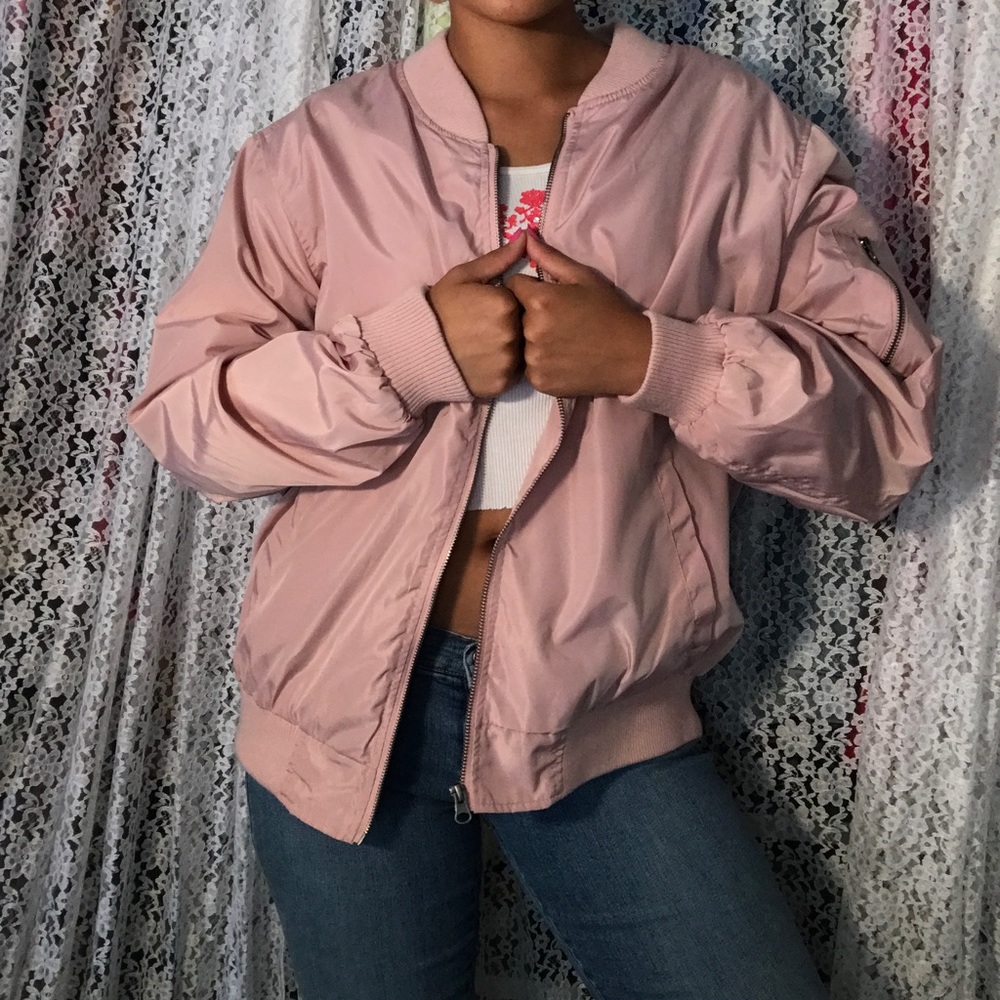 Rose pink windbreaker